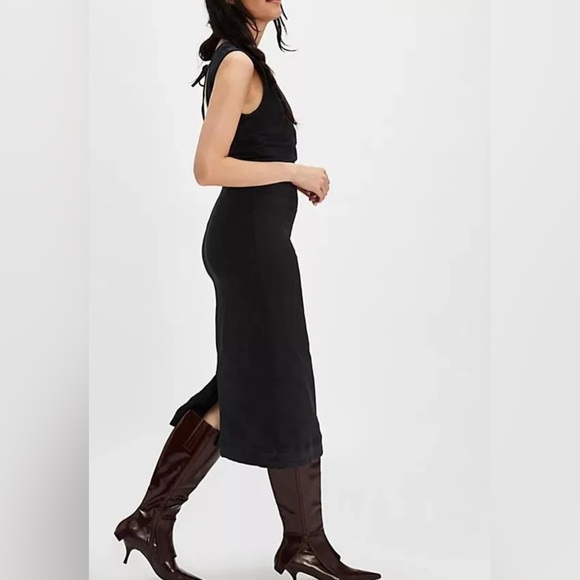 NWOT Free People, Tell Me About It Midi, Sz 6, in Black - Picture 6 of 8